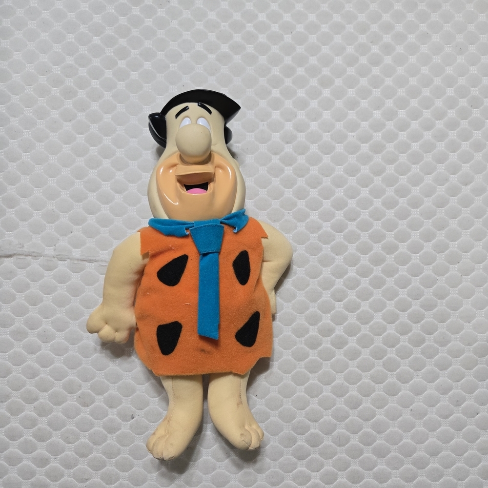 THE FLINTSTONES VINTAGE PEDRO Cartoon Character Plush Doll with Orange Outfit